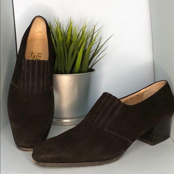 Salvatore Ferragamo Shoes - Ferragamo suede ankle boots black Size 6